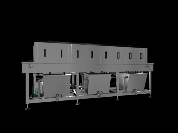 周轉筐清洗機，解決細菌殘留，降低50%能耗，提升效率80%