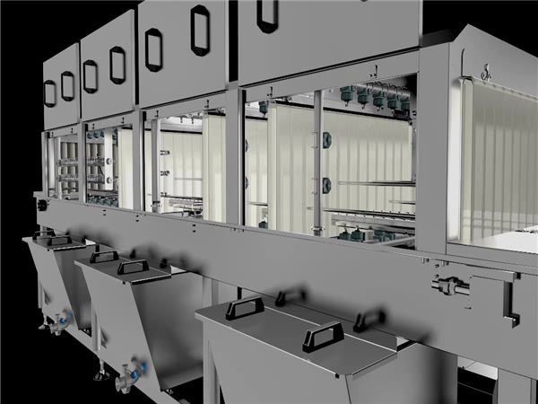 食品箱清洗機，托盤清洗機，食品托盤清洗機