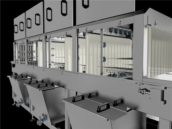 自動洗箱機，食品周轉筐清洗機，食品箱清洗機