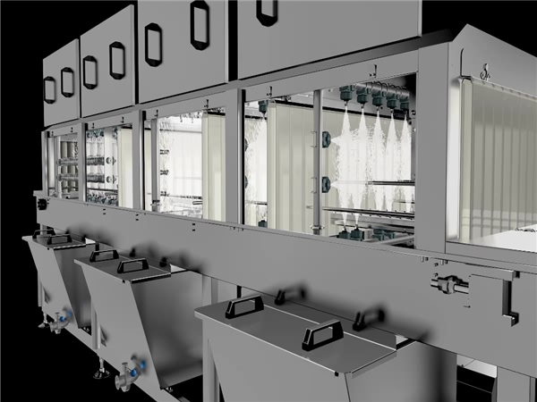 塑料筐清洗機，周轉箱清洗機，自動清洗機