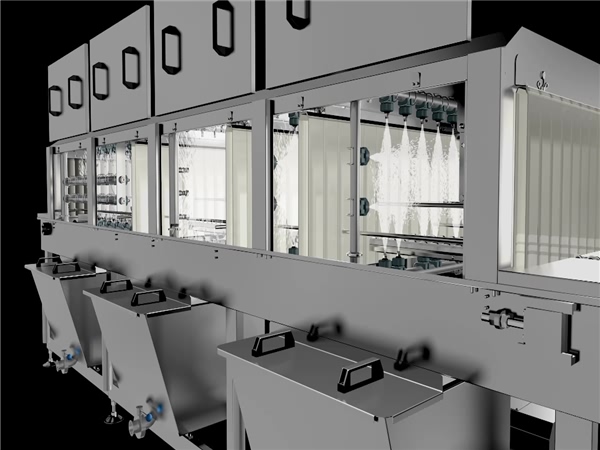 食品塑料筐清洗機，洗筐機_周轉(zhuǎn)筐清洗機