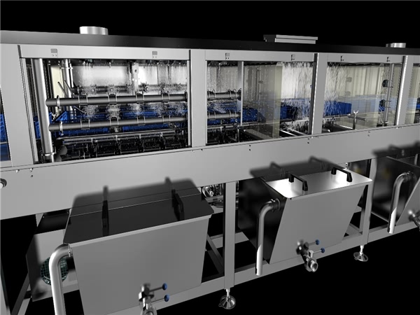 塑料筐清洗機，料筐清洗機食品筐清洗機，放心機械廠家銷售