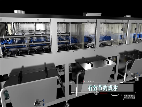 塑料筐清洗機(jī)，塑料盤(pán)清洗機(jī)，塑料周轉(zhuǎn)箱清洗機(jī)